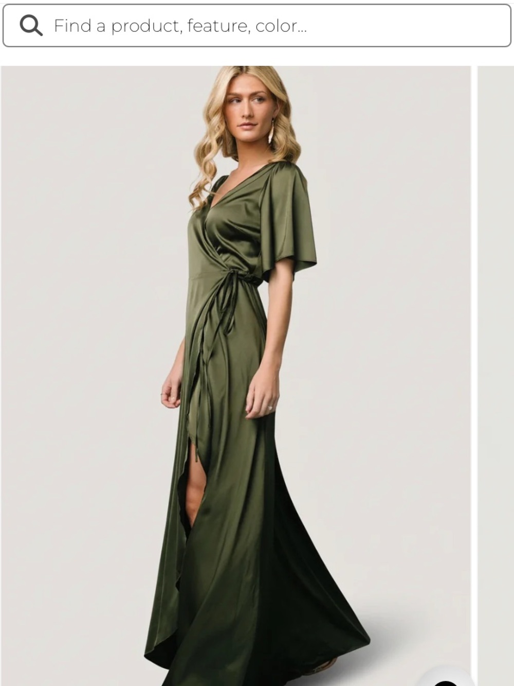 Baltic Born Vara Satin Maxi Wrap Dress